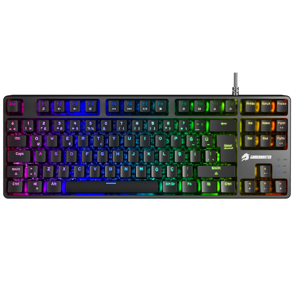 GameBooster G23B Enigma TKL Rainbow Aydınlatmalı Red Switch Siyah Mekanik Gaming Klavye